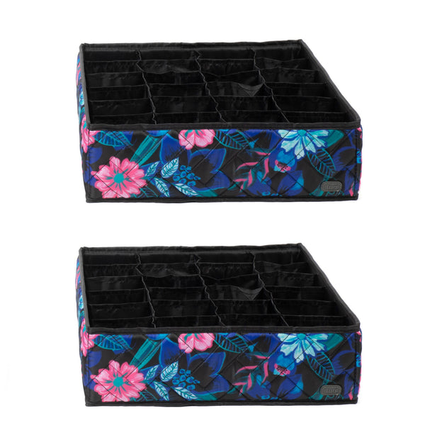 Lug Trolley 2pc 24 Pocket Drawer Organizers