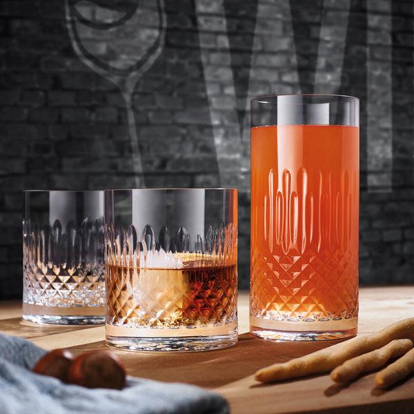 Luigi Bormioli Diamante 16.25oz Beverage Highball Glasses (Set Of 4)