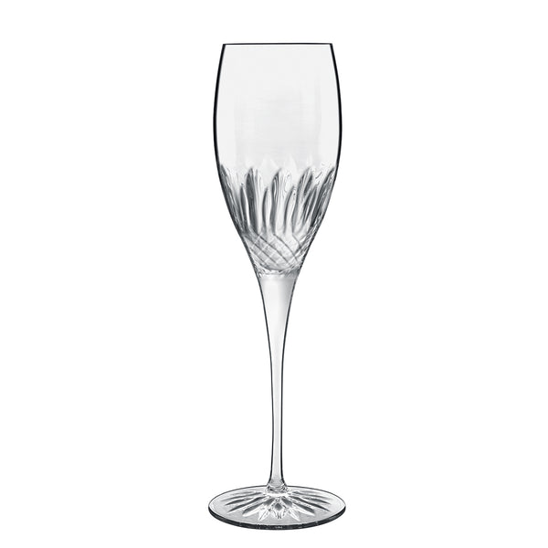 luigi bormioli Diamante 7.5oz Prosecco Flute Glasses (Set of 4)