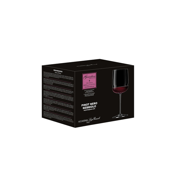 Luigi Bormioli Grandioso 18.5oz Pinot Nero / Nebbiolo Red Wine Glasses (Set Of 6)