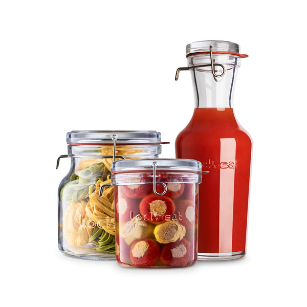 Luigi Bormioli Lock-Eat 3pc Canning & Food Jars Set