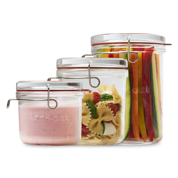 luigi bormioli Lock-Eat 3pc Frigo Jars Set