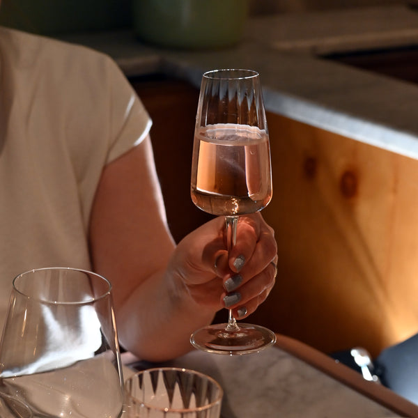 Luigi Bormioli Optica 7oz Prosecco Flute Glasses (Set Of 4)