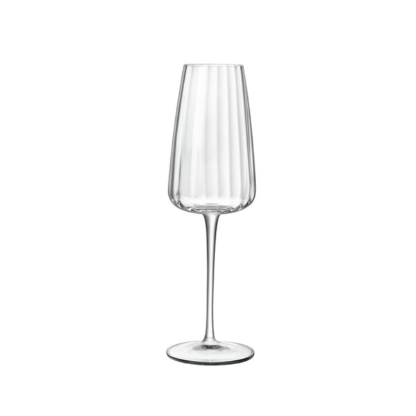 luigi bormioli Optica 7oz Prosecco Flute Glasses (Set of 4)
