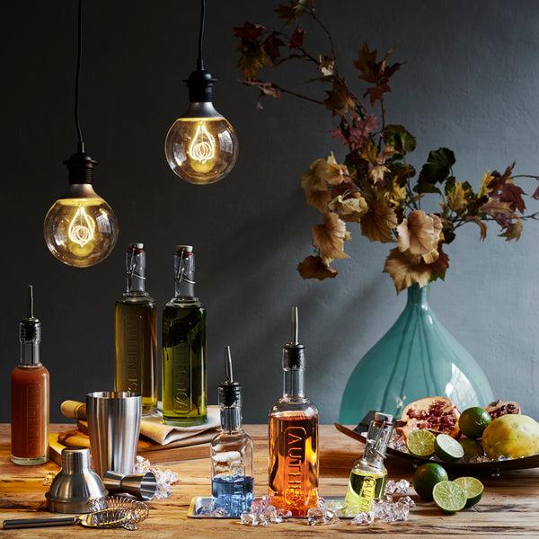 Luigi Bormioli Optima 8.5oz Authentica Bottle With Silicone / Stainless Steel Pourer (1 Piece)