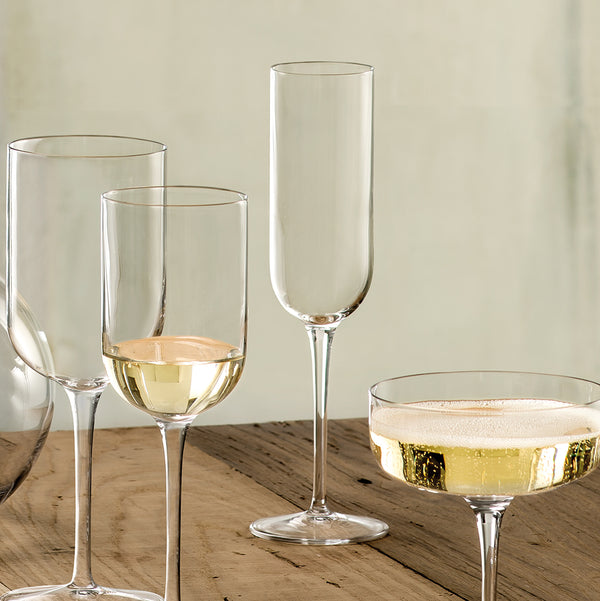 Luigi Bormioli Sublime 7oz Prosecco Flute Glasses (Set Of 4)