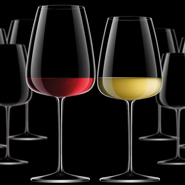 Luigi Bormioli Talismano 8pc Stemware Set (4 Bordeaux Glasses & 4 Chardonnay Glasses)