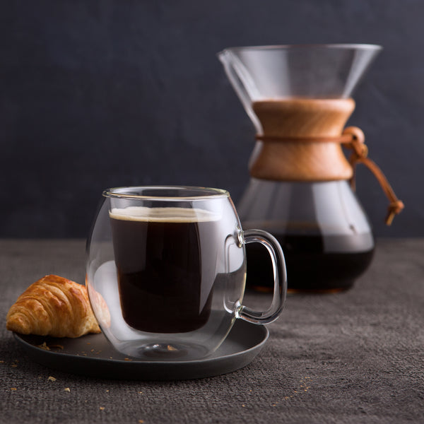 Luigi Bormioli Thermic Glass 10.25oz Coffee Double Wall Glasses (Set Of 2)