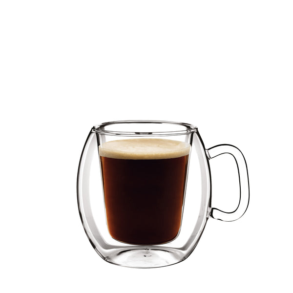 Luigi Bormioli Thermic Glass 10.25oz Coffee Double Wall Glasses (Set Of 2)