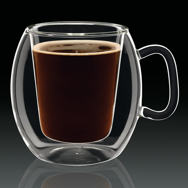 Luigi Bormioli Thermic Glass 10.25oz Coffee Double Wall Glasses (Set Of 2)