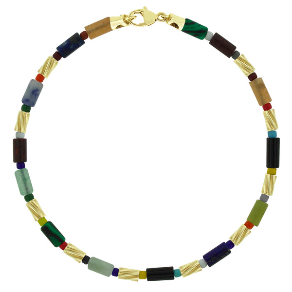 luis morais 10 Mini Drill Bits on Gemstone Bead Bracelet