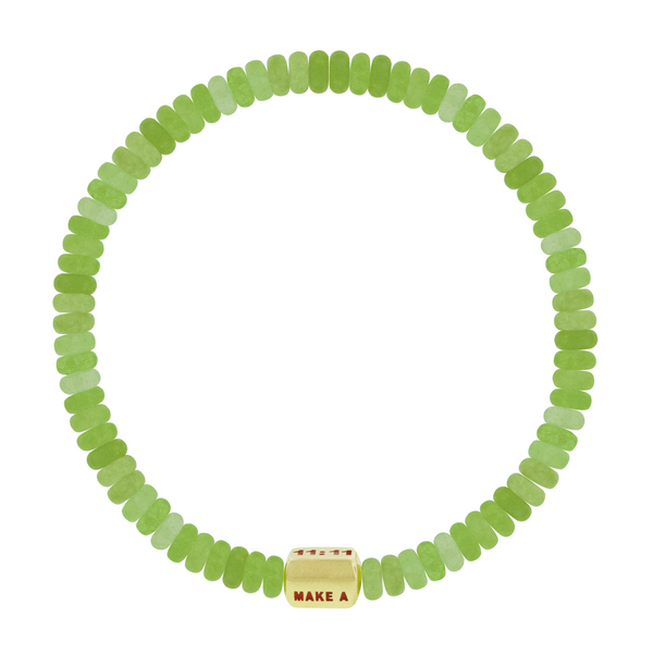 Luis Morais 11:11 Ingot On Chalcedony Bead Bracelet