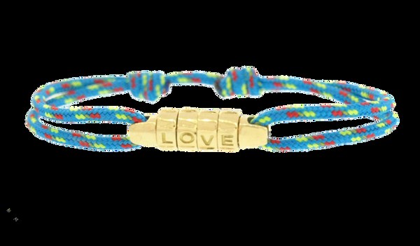 Luis Morais 18k Gold Love Lock Combination Cord Bracelet