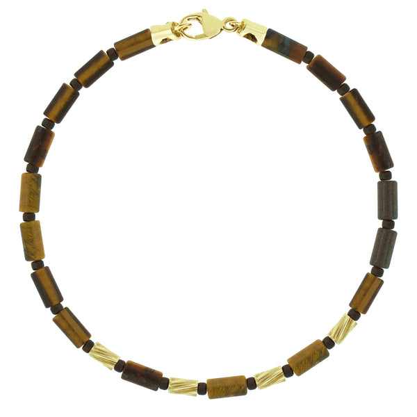 luis morais 4 Mini Drill Bits on Tiger's Eye Bead Bracelet