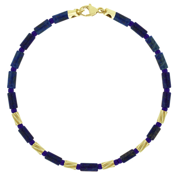 luis morais 6 Mini Drill Bits on Lapis Bead Bracelet
