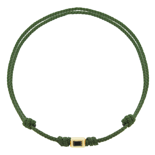 luis morais Black Diamond Ingot on Pine Cord Bracelet