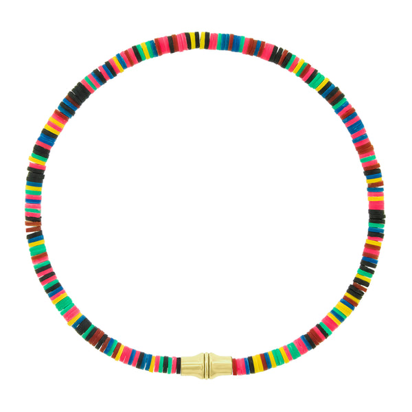 luis morais Canister Tube on Multicolor Vinyl Bead Bracelet