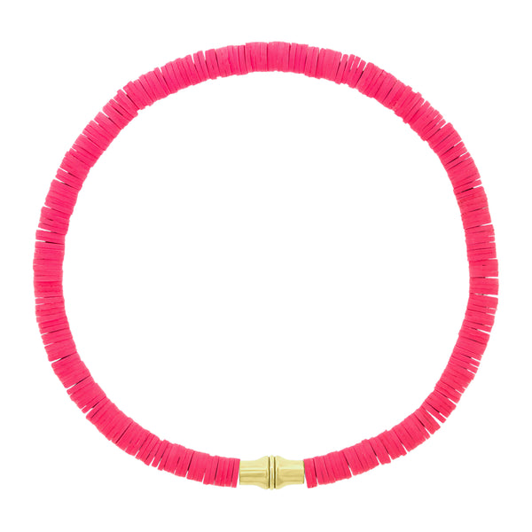 luis morais Canister Tube on Pink Vinyl Bead Bracelet