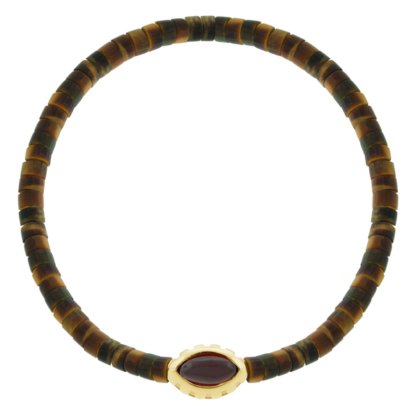 luis morais Citrine Eye of the Idol Tiger's Eye Bead Bracelet