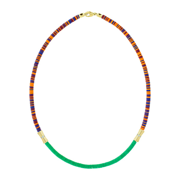 Luis Morais Diamond Sheath Tubes On Vinyl Bead Necklace