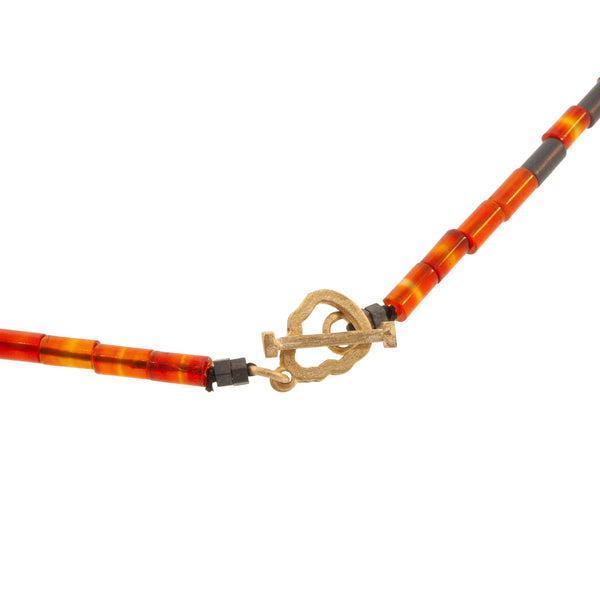 Luis Morais Double-Stack Labradorite And Onyx Gemstone Bolt Pendant Necklace