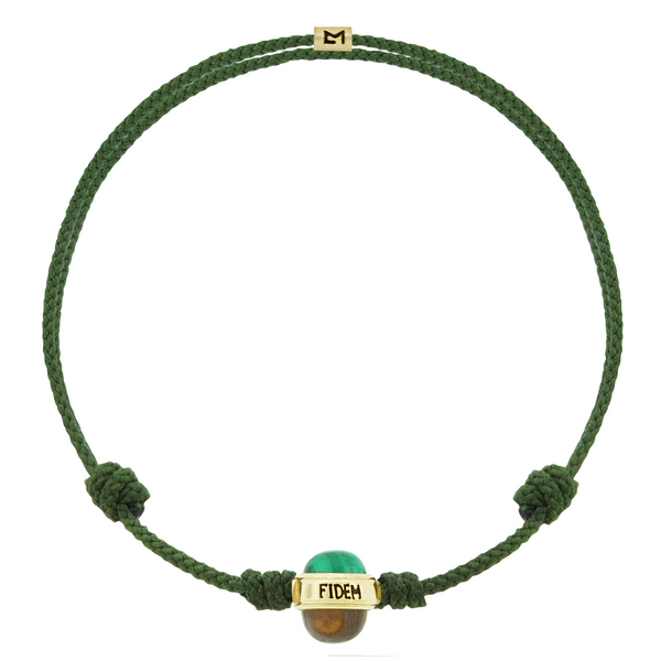 luis morais FIDEM Cabochon Bead on Pine Cord Bracelet