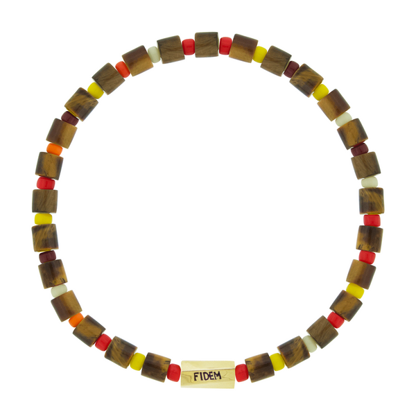 luis morais FIDEM Twisted Hexagon on Tiger's Eye Bead Bracelet