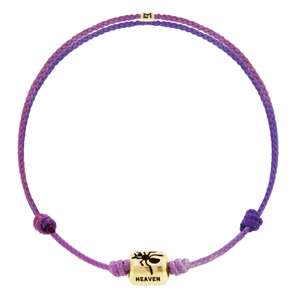 Luis Morais GIFT HEAVEN Ant Ingot On Purple Ombre Cord Bracelet