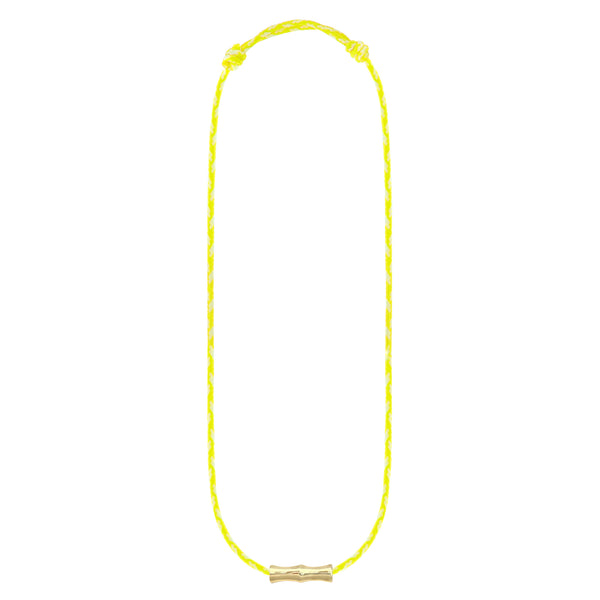 Luis Morais Gold Double-Sheath Tube Adjustable Cord Necklace