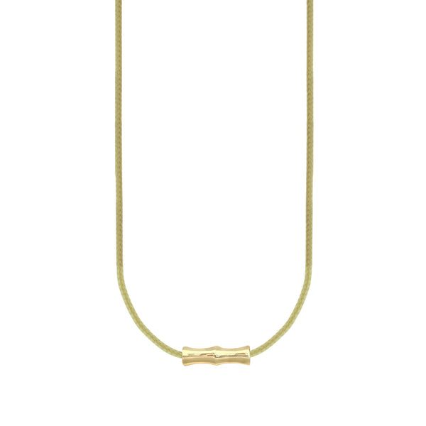 Luis Morais Gold Double-Sheath Tube Adjustable Cord Necklace