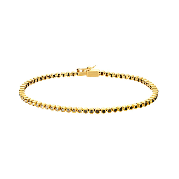 luis morais Gold Tennis Bracelet with Ombre Diamonds