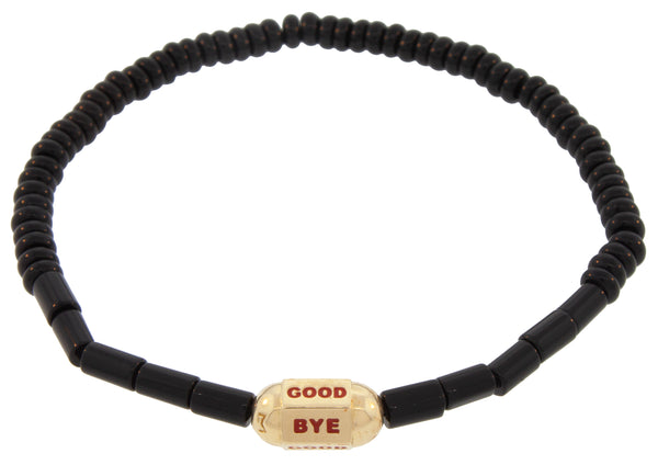 luis morais GOODBYE Enameled Hexagon Bolt Beaded Bracelet