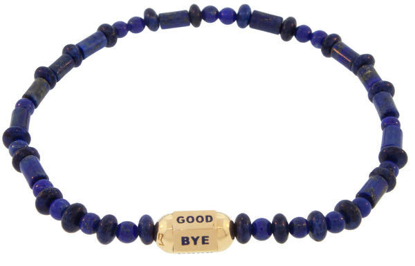 luis morais GOODBYE Hexagon Bolt Lapis Beaded Bracelet