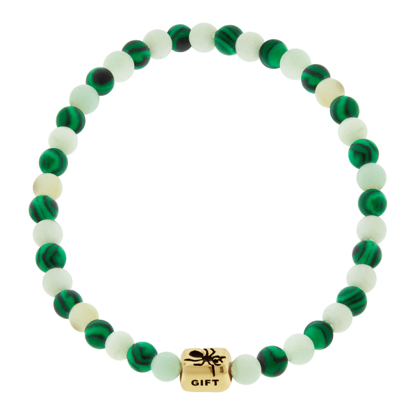 Luis Morais HEAVEN GIFT Ant Ingot On Gemstone Beaded Bracelet