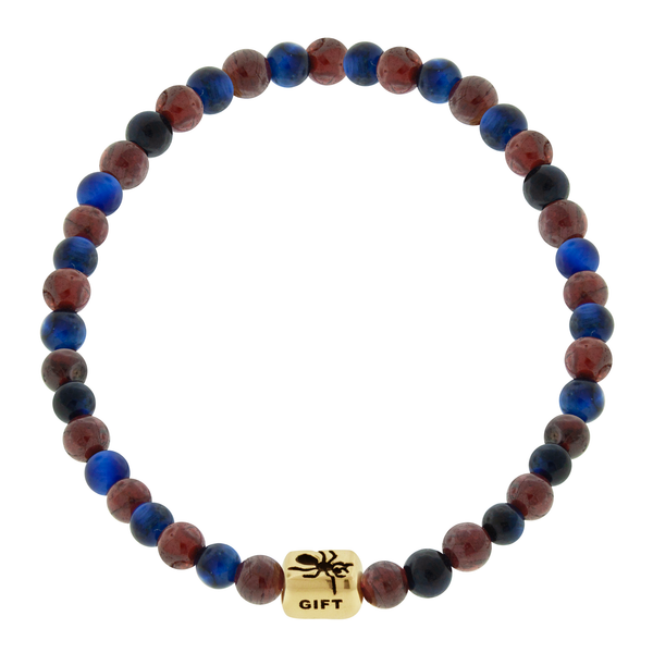 Luis Morais HEAVEN GIFT Ant Ingot On Gemstone Beaded Bracelet