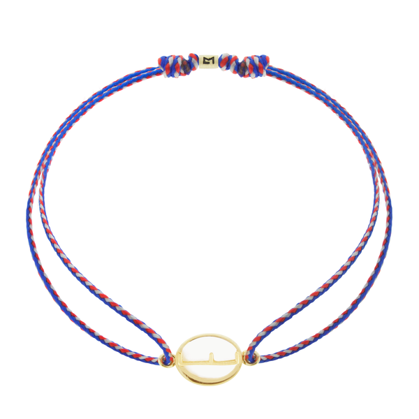 luis morais Large Mother-of-Pearl Custom Initial Cord Bracelet