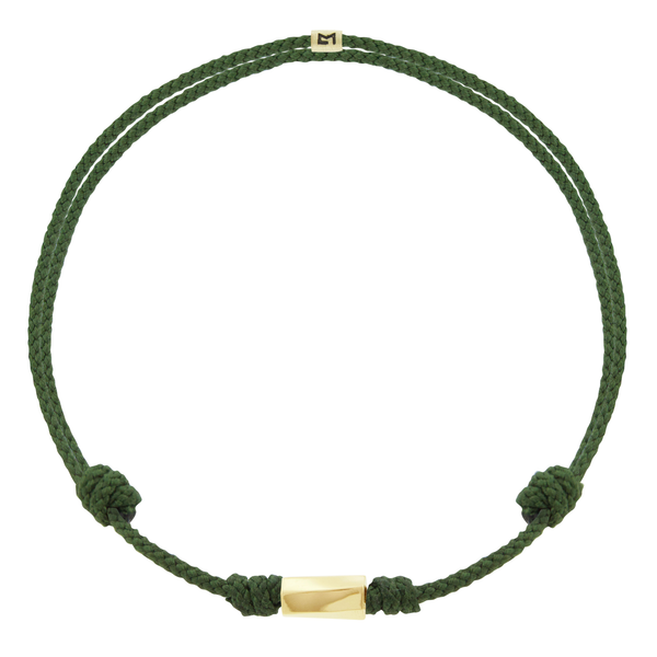 luis morais Large Twisted Hexagon on Pine Cord Bracelet