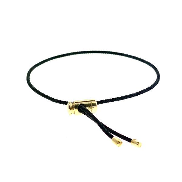 luis morais Black Adjustable Push Cord Bracelet