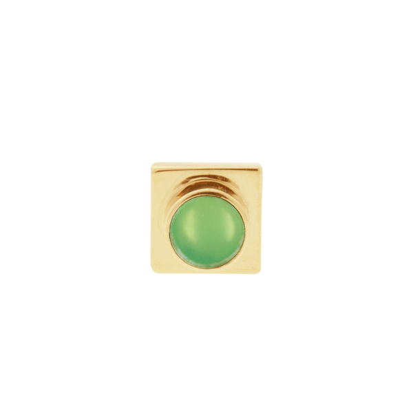 Luis Morais Chrysoprase Lego Block Stud Earring