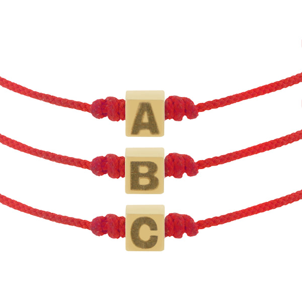 luis morais Custom Gold Cube on Cord Bracelet