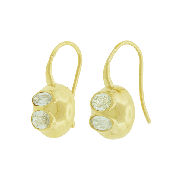 Luis Morais Double Diamond Drop Earrings