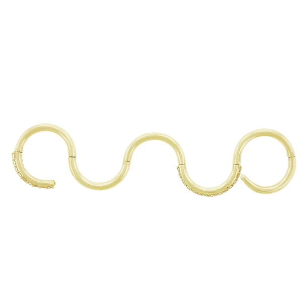 Luis Morais Double Row Diamond Serpentine Ring