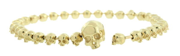 luis morais Existence Multi Skull Gold Bracelet