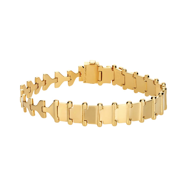luis morais Gold Arrow ID Link Bracelet