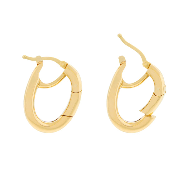 luis morais Gold Carabiner Earring