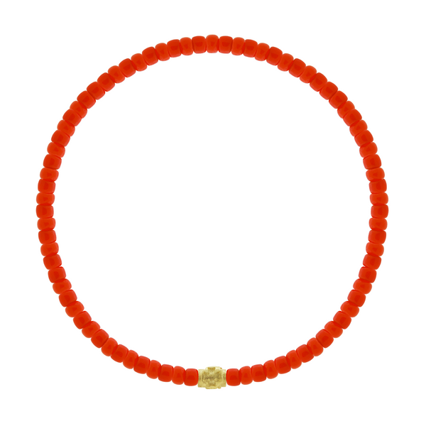 luis morais Gold Clover Spacer Beaded Bracelet