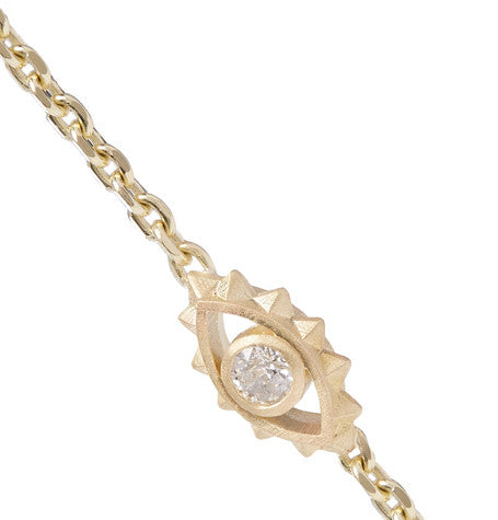 Luis Morais Gold Diamond Evil Eye Bracelet