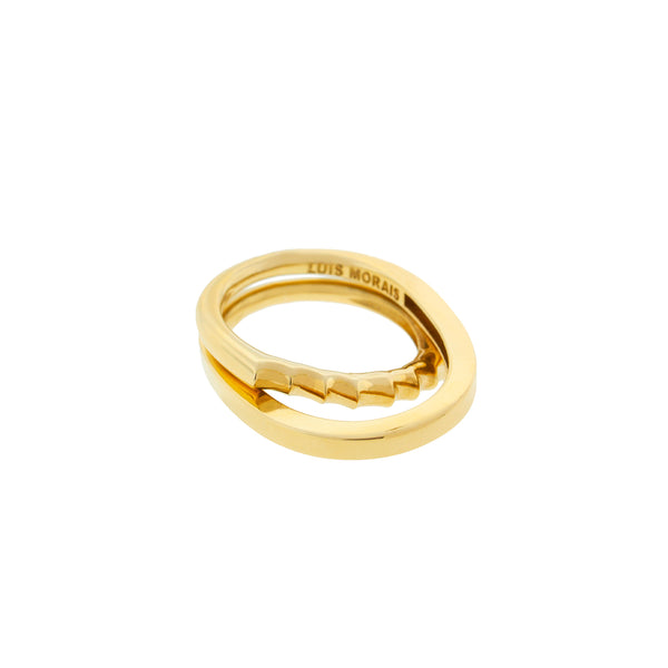 Luis Morais Gold Elliptical Ring