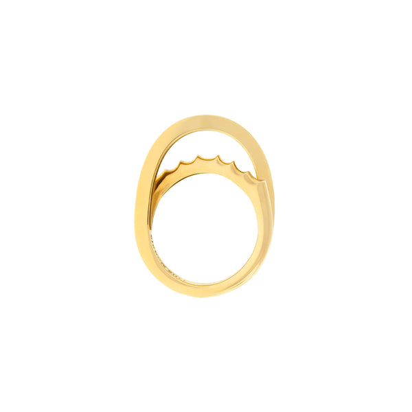 luis morais Gold Elliptical Ring