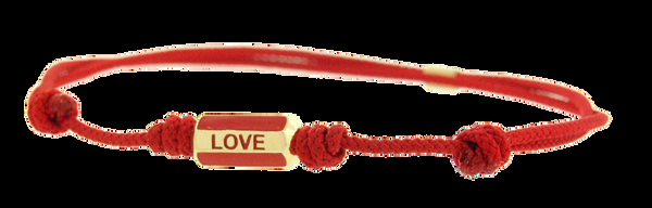 luis morais Gold Enameled Love Cord Bracelet